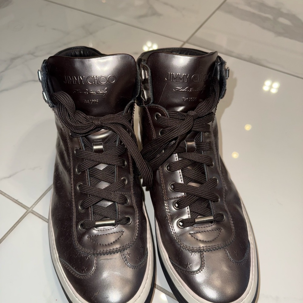 Jimmy Choo Men's Sneakers - Metallic Brown